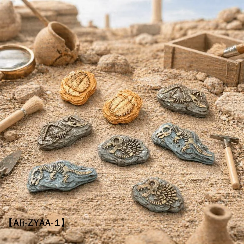 【A】3/4/8pcs Realistic Mini Fossil Model Micro Landscape Desktop Decoration Ornaments, Home, Sand Tables/Bonsai/Photography Props