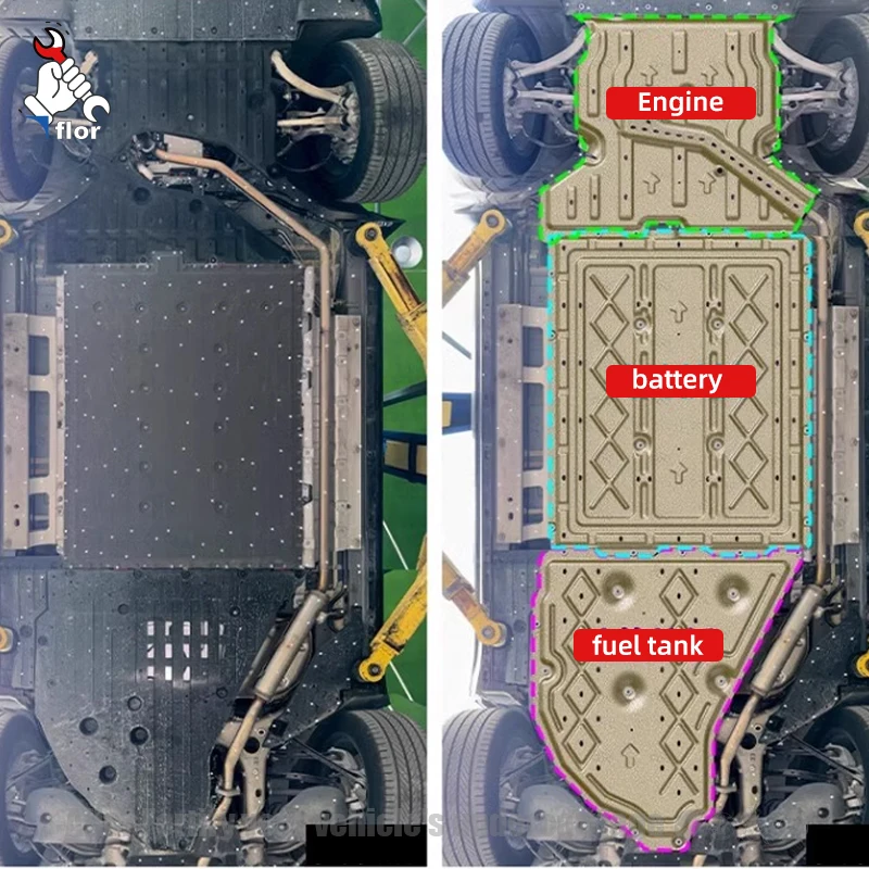 1 Set Enjoy Time ET 2024 Engine Chassis Protective Board Battery Protective Plate Fuel Tank Protective Plate Chassis Guard