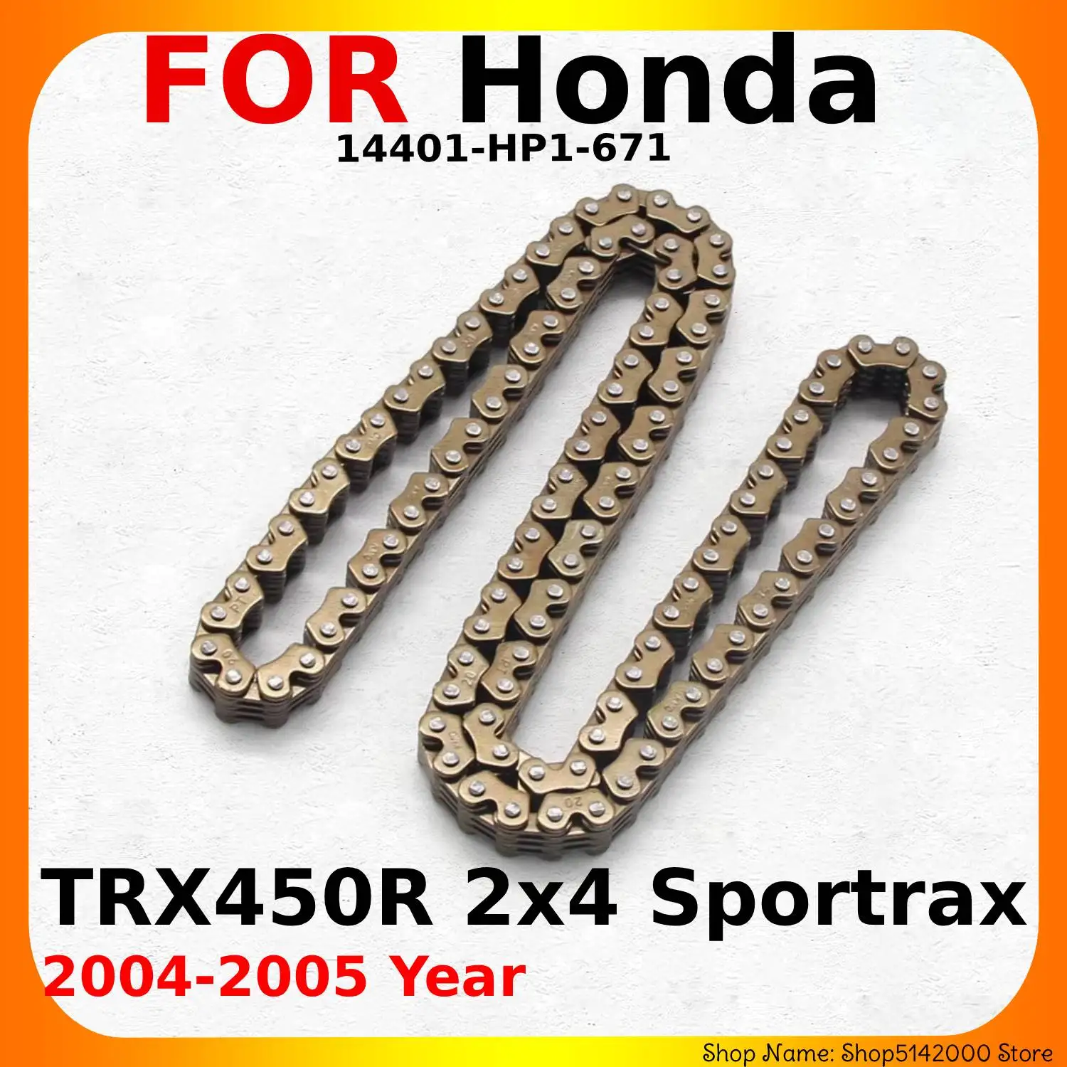 Motorcycle Engine Start Ignition Transmission System Timing Chain For Honda TRX450R 2x4 Sportrax 2004-2005 OEM:14401-HP1-671