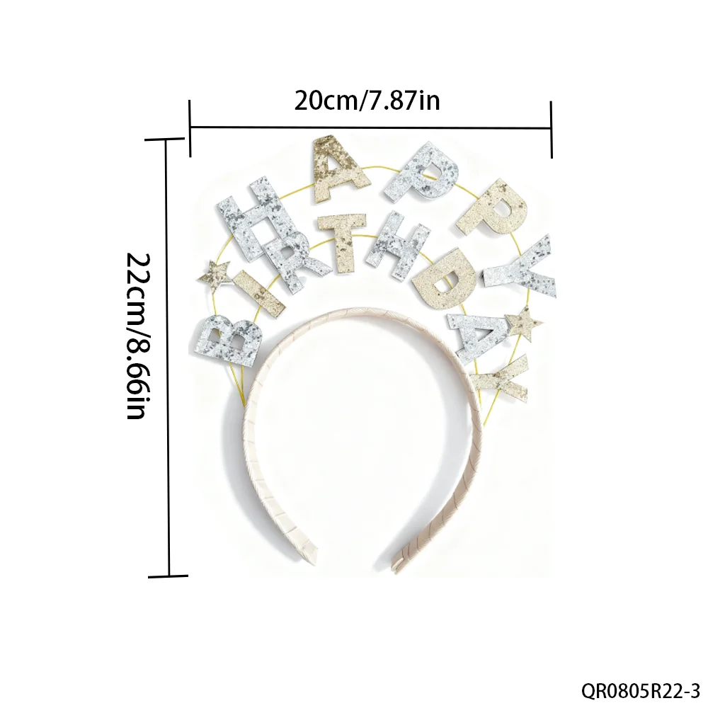عصابة رأس عيد الميلاد الذهبية والفضية اللامعة من PESENAR، تصميم الحروف، زخرفة النجوم، لامعة رائعة