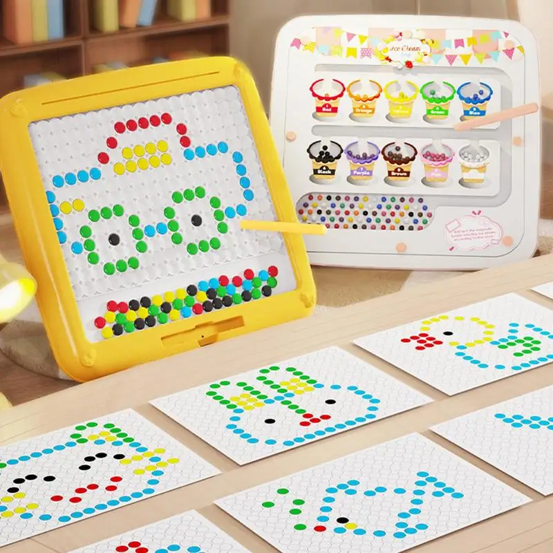 

Magnetic Dots Drawing Board Educational Doodle With Magnet Beads Magnetic Dot Art Preschool Toys Large Fine Motor Skills Toy