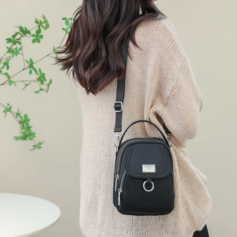 Oxford fabric crossbody bag, single shoulder strap, suitable for both men and women, versatile canvas small bag image 5