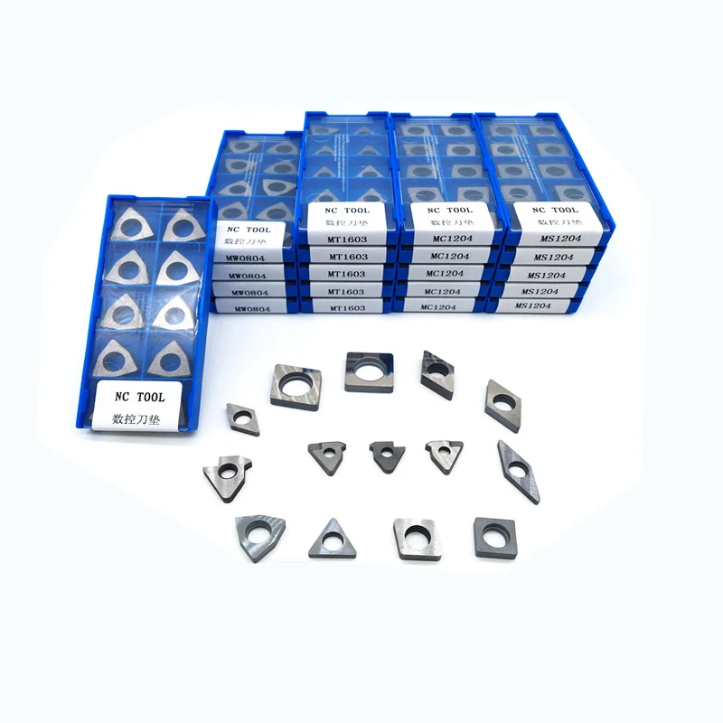 10 ชิ้น CNC เครื่องมืออุปกรณ์เสริม CNC เครื่องมือ shim โลหะผสม shim MW0603 MW0804
