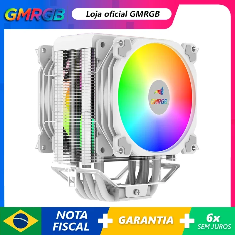 GMRGB White CR1400 RGB 6 Heat Pipe Tower 5V 3 Pin CPU Cooler  Air-Cooled Intel LGA1700 AMD 2011 CPU Cooler With Thermal Paste