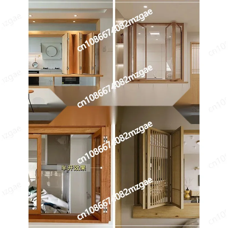 Universal Hanger Wheel Set for Sliding Folding Doors, Complete Hidden Track Hardware System for Room Dividers & Wooden Doors