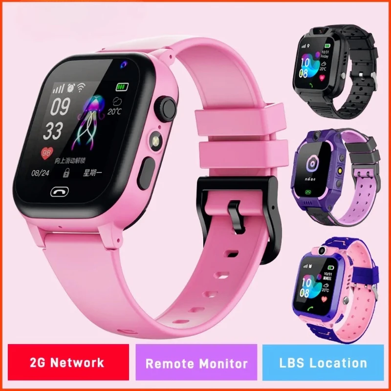 

Детские умные часы с 4G, SIM-картой, функцией SOS, LBS-локацией, звонками, водонепроницаемые, для мальчиков и девочек