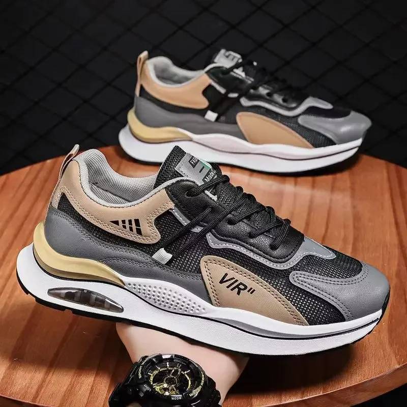 

Elasticity Sneakers Men Mesh Casual Shoes Platform Shoes for Men Breathable Fashionable Male Shoes Hard-Wearing Sports Shoes