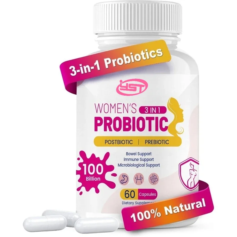 Women's Three in One Probiotics, 100 Billion Cfu of Probiotics, 15 Strains, Used for Digestive, Vaginal, Urinary, Immune
