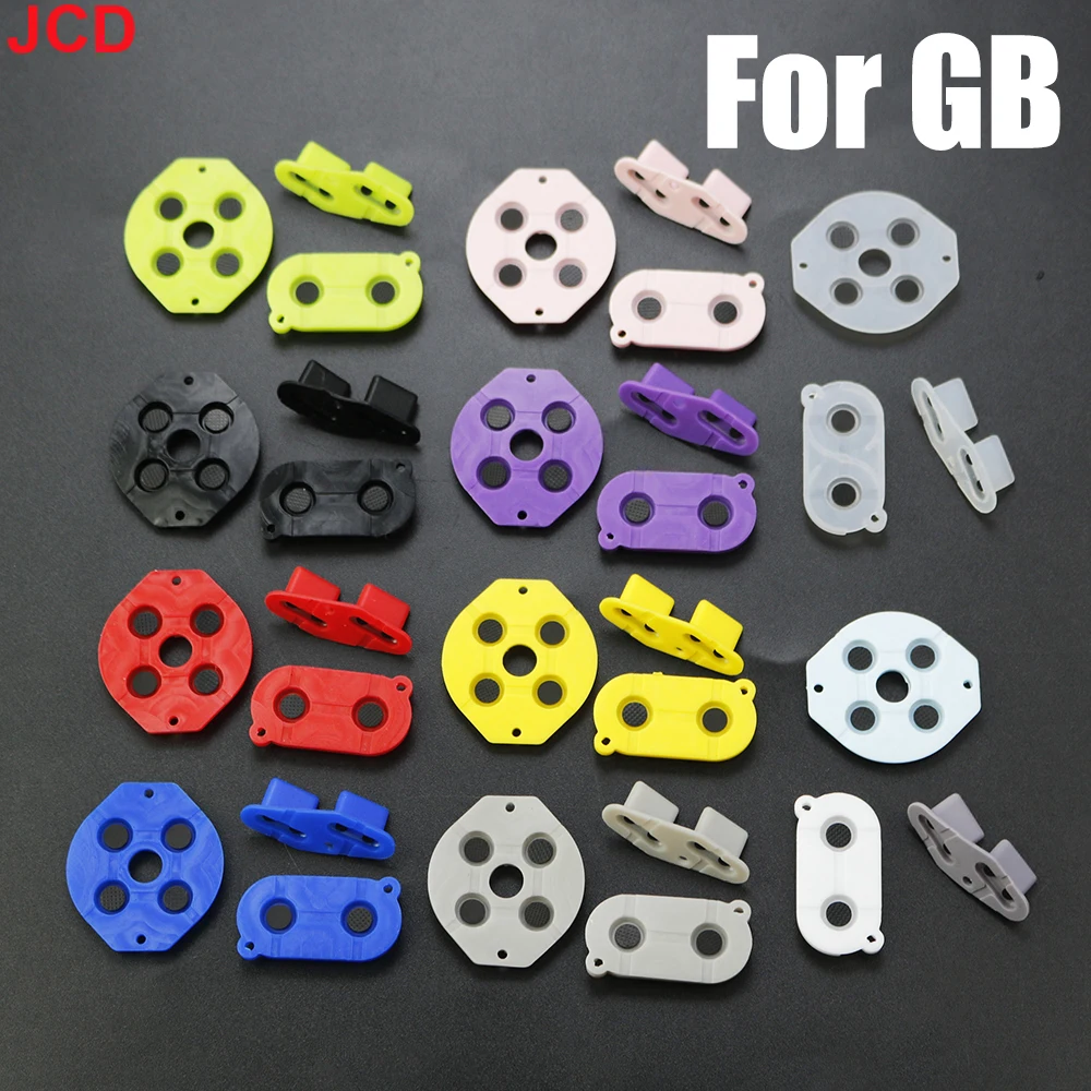 JCD 1set For Game Boy GB DMG-01 Game controller Conductive Rubber Silicone Buttons D-pad For Game boy GB Yellow Green Blue pink