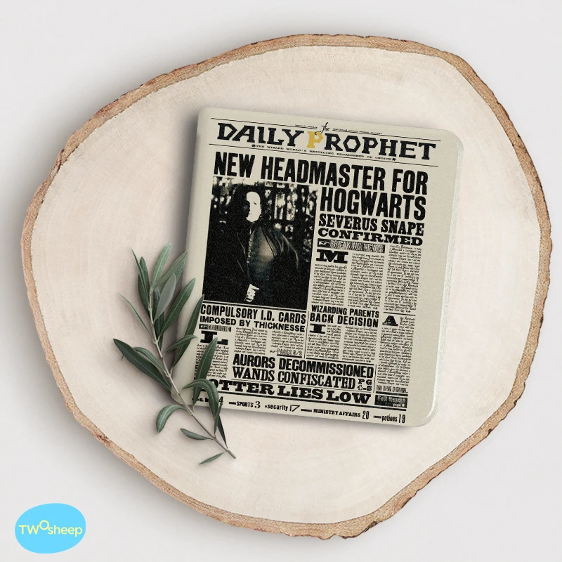 Twosheep 7-inch Case for Kobo Libra Colour and Kobo Libra2 Magnetic Flip Auto Sleep Wake TPU Soft Shell Cover Vintage Newspaper