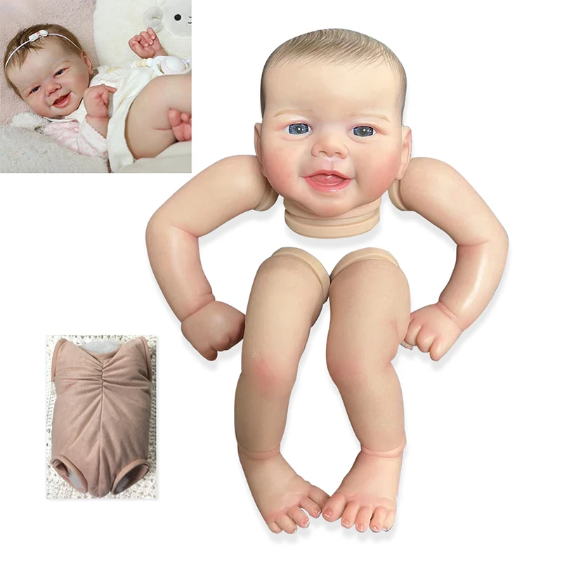 NPK Reborn Doll Kits Emmy 19inches Soft Vinyl Reborn Baby Dolls Accessories for DIY Realistic Toys for DIY Reborn Dolls Kits