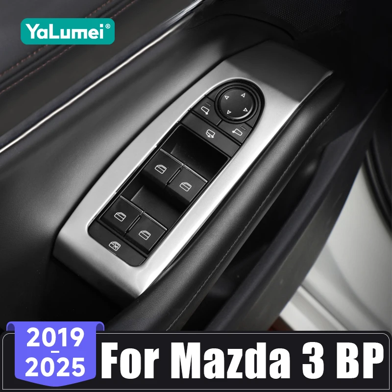 

For Mazda 3 BP 2019 2020 2021 2022 2023 2024 2025 Car Door Window Armrest Switch Lift Adjust Panel Cover Trim Accessories