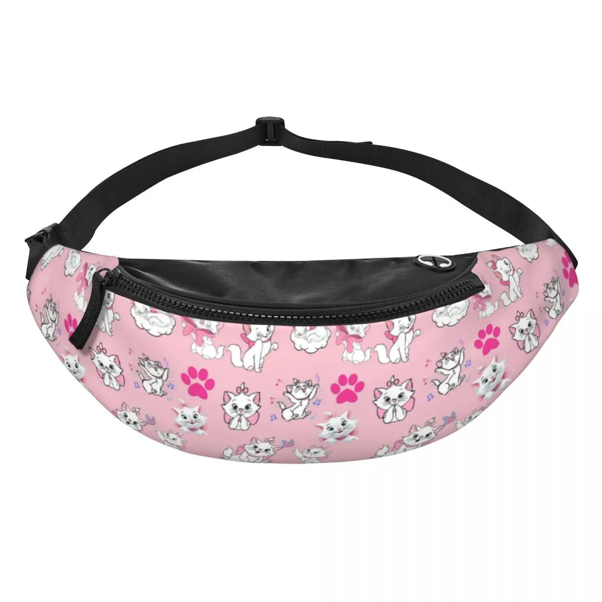 

Custom M-Marie Cat Cartoon Fanny Pack Women Men Crossbody Waist Bag for Running Phone Money Pouch