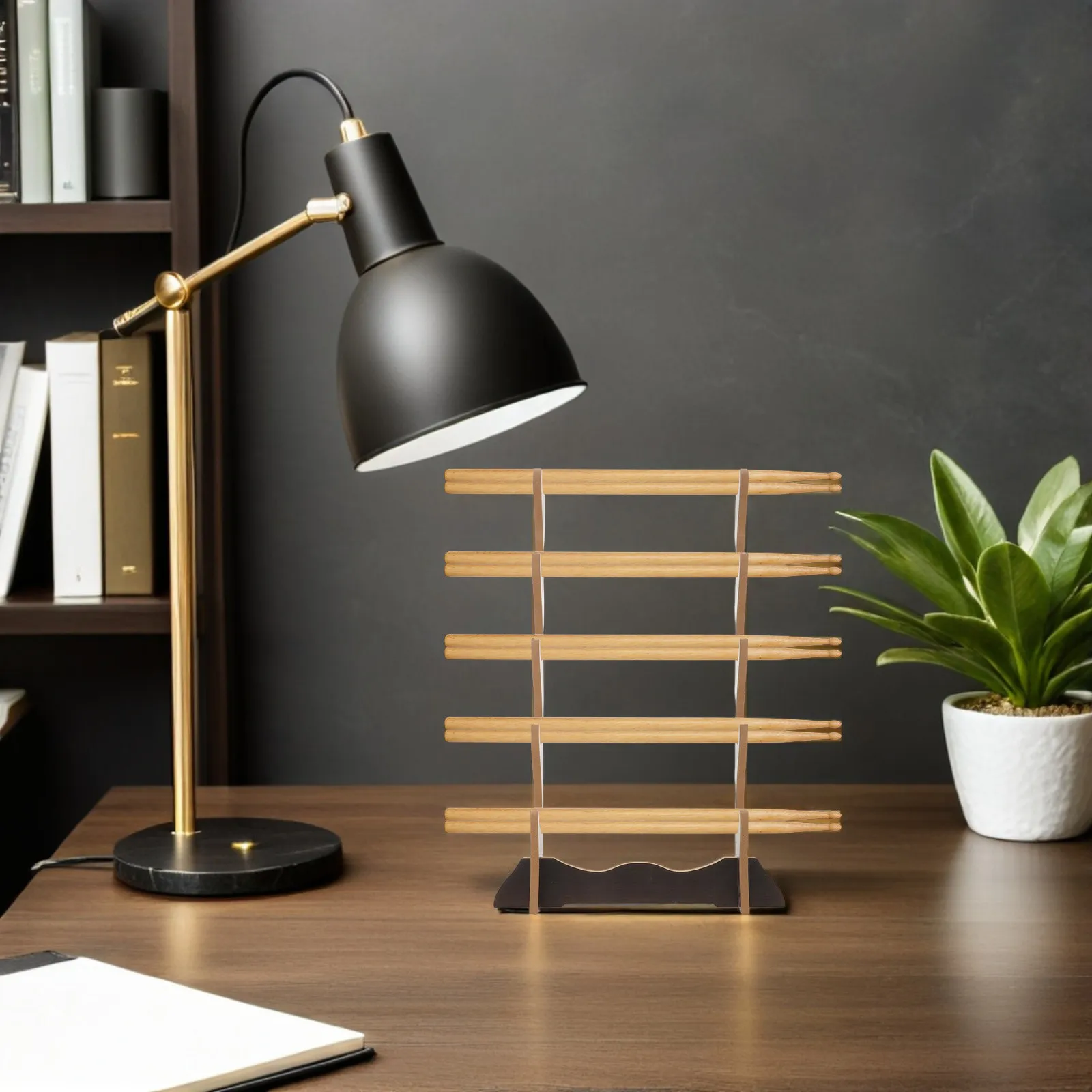 

5-уровневая подставка-органайзер для барабанных палочек, деревянная стойка для палочек, подарок для барабанщиков, черная подставка для палочек