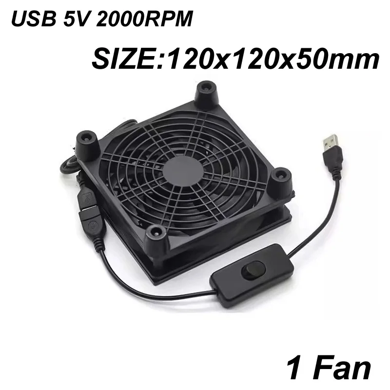 USB cooling fan ultra quiet base bracket router WIFI optical modem set-top box heat sink high wind power