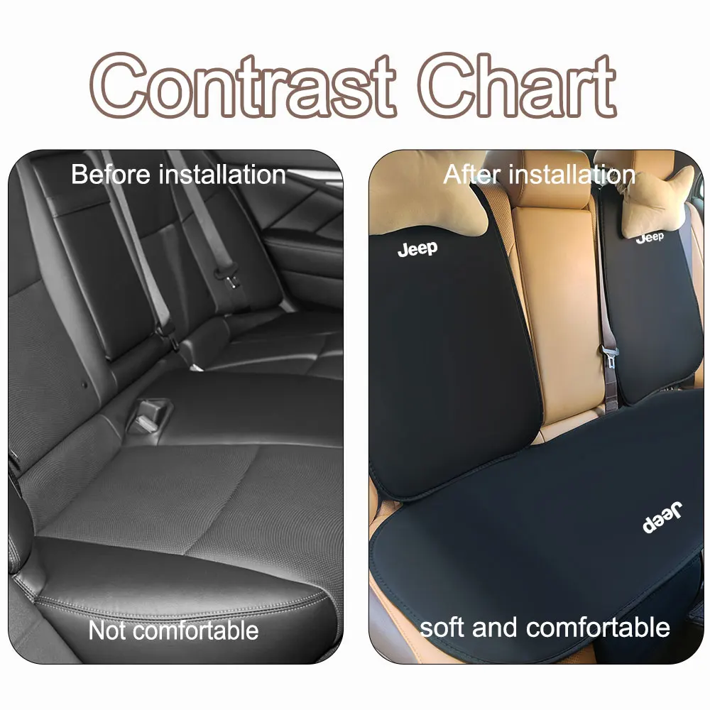 Car Seat Cushion Protector Cover Backrest Pads Moisture-Proof Rear Seat Protector For Jeep Renegade Patriot Wrangler Cherokee