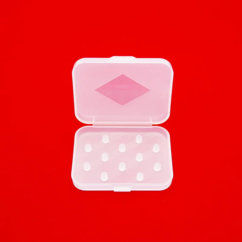 Portable transparent silicone Eartip Cap Storage Box，for Memory Foam Eartips Storage Box Dustproof Case