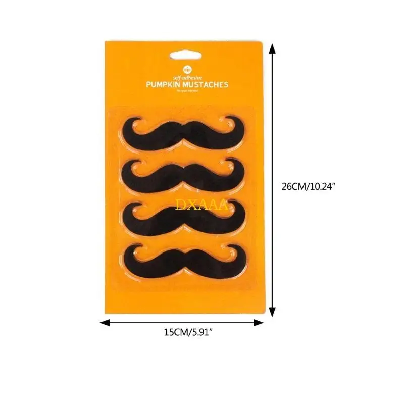 DXAA 4PCS Bigotes falsos Bigotes Halloween Mascarada para niños Aldult, barba bigote ceja artificial para accesorios