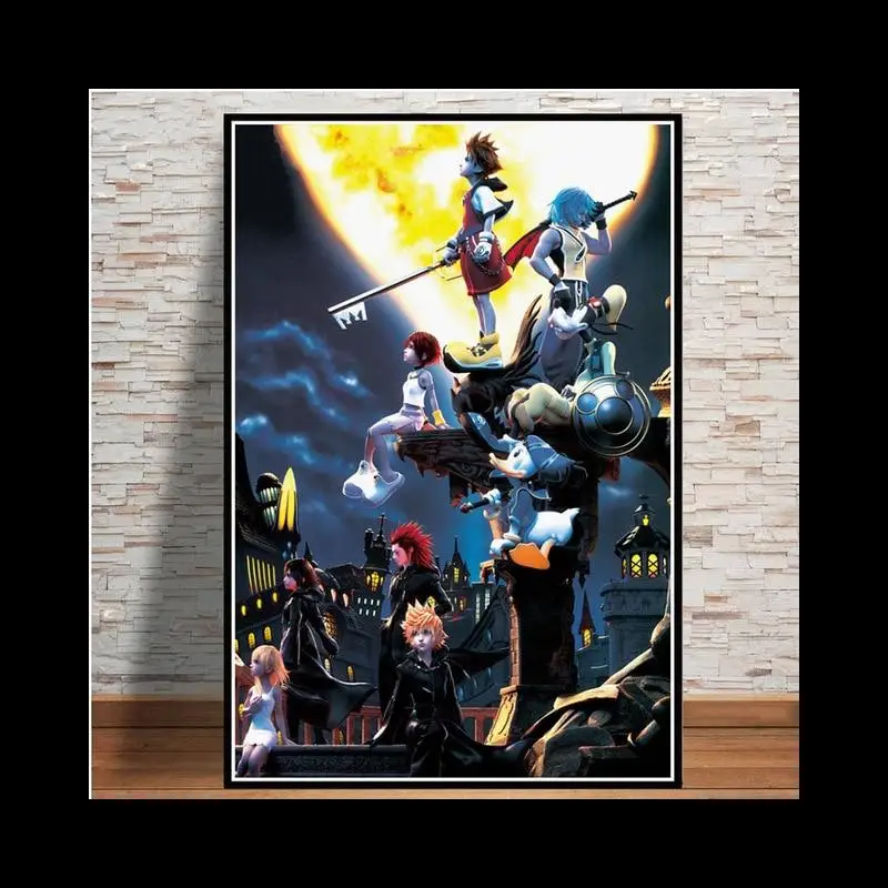 Nordic Kingdom Hearts Anime Video Game Movie Canvas Poster  Pop Art Prints for Home Wall Decor Modern Painting Pictures for Livi