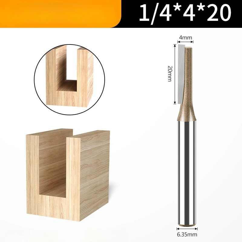 

1PC Grade Alloy Double-edged Straight Knife Slotting Knife Woodworking Milling Cutter Trimming Machine Engraving Machine Knife