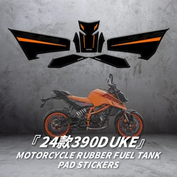 For KTM DUKE390 2024 Motorcycle Accessories Rubber Gas Tank Decoration And Protection Thicken Decals Fuel Tank Stickers Kits
