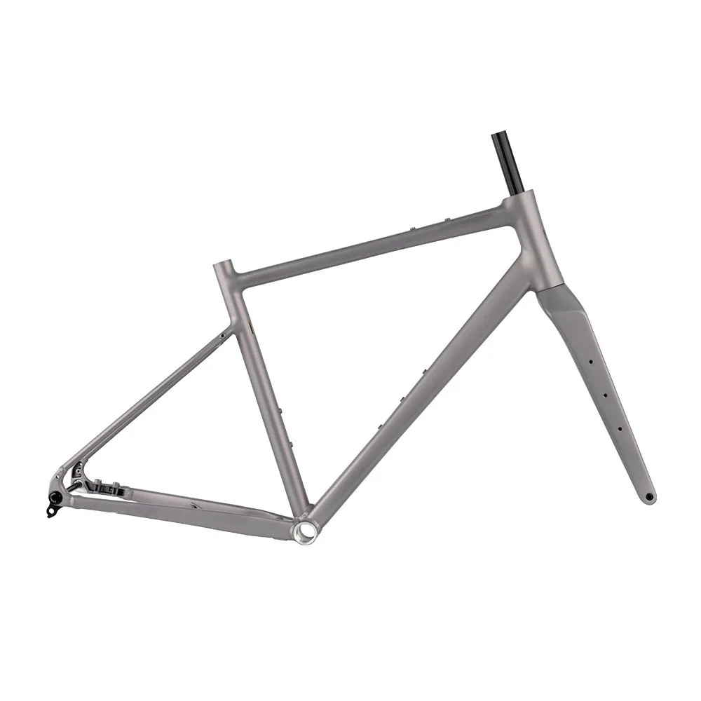 AliExpress NONE 2026 No Logo 700C  GRAVEL-G2 MAX Aluminum Road Bike Frame with Carbon Fiber Fork with UDH Hnager Gravel Bike Frame Set