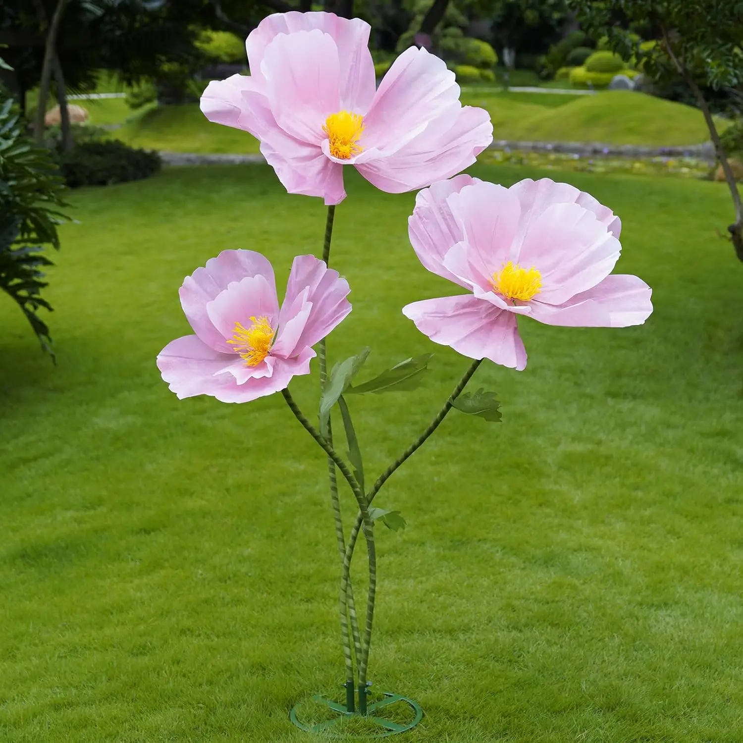 

Гигантские цветы для украшения Большие бумажные цветы с подставкой Искусственные цветы для домашнего декора Свадебный фон Декор Магазин Ветер