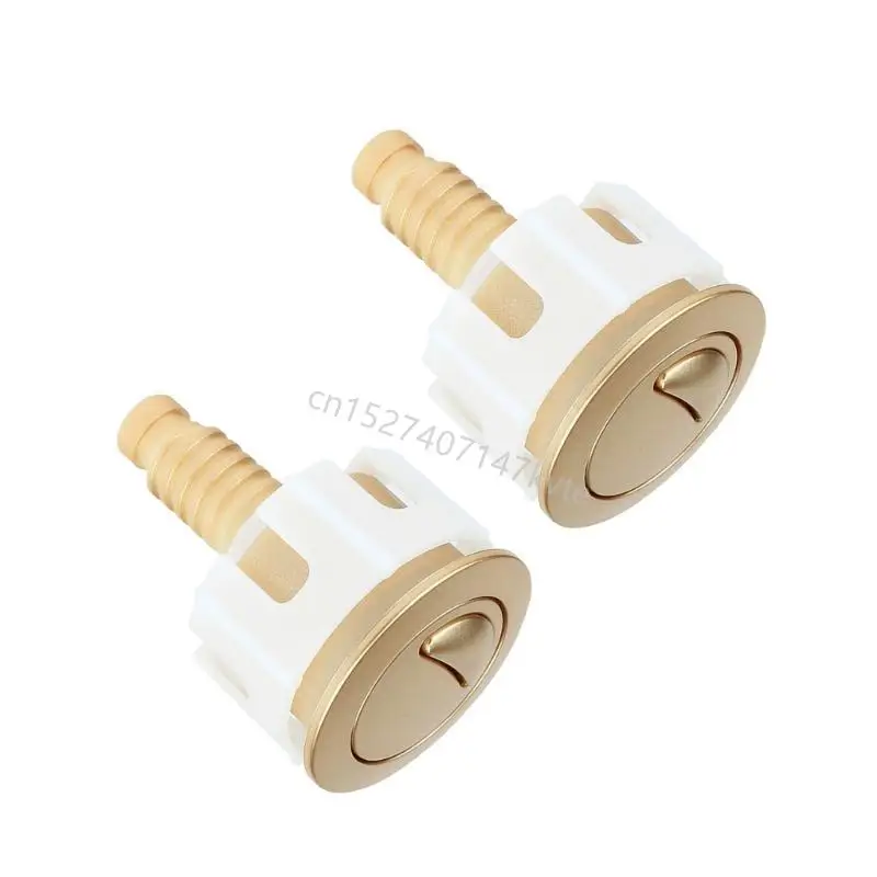 حزمة من 2 زر المرحاض مزدوج دائرة الجولة رأس يسهل تثبيت أنظمة تدفق المرحاض البديلة لأنظمة خزانات الصهاريج R9CA