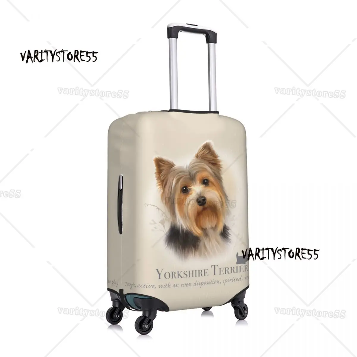 Custom Yorkshire Terrier Dog Luggage Cover Protector Fashion Pet Animal Travel Suitcase Protective Cover for 18-32 Inch