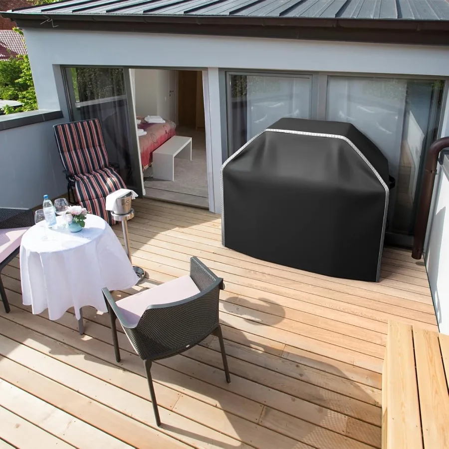 58인치 헤비 듀티 방수 600D 야외 그릴 커버 (가스 바베큐 그릴 보호용, 자외선 및 색바램 방지, 야외 활동에 이상적)