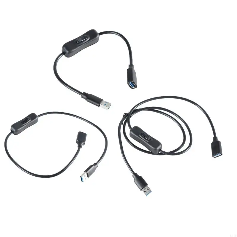 2025 كابل امتداد USB3.0 جديد مع زر التبديل لشاحن الكمبيوتر الشخصي مروحة الكمبيوتر اللوحي