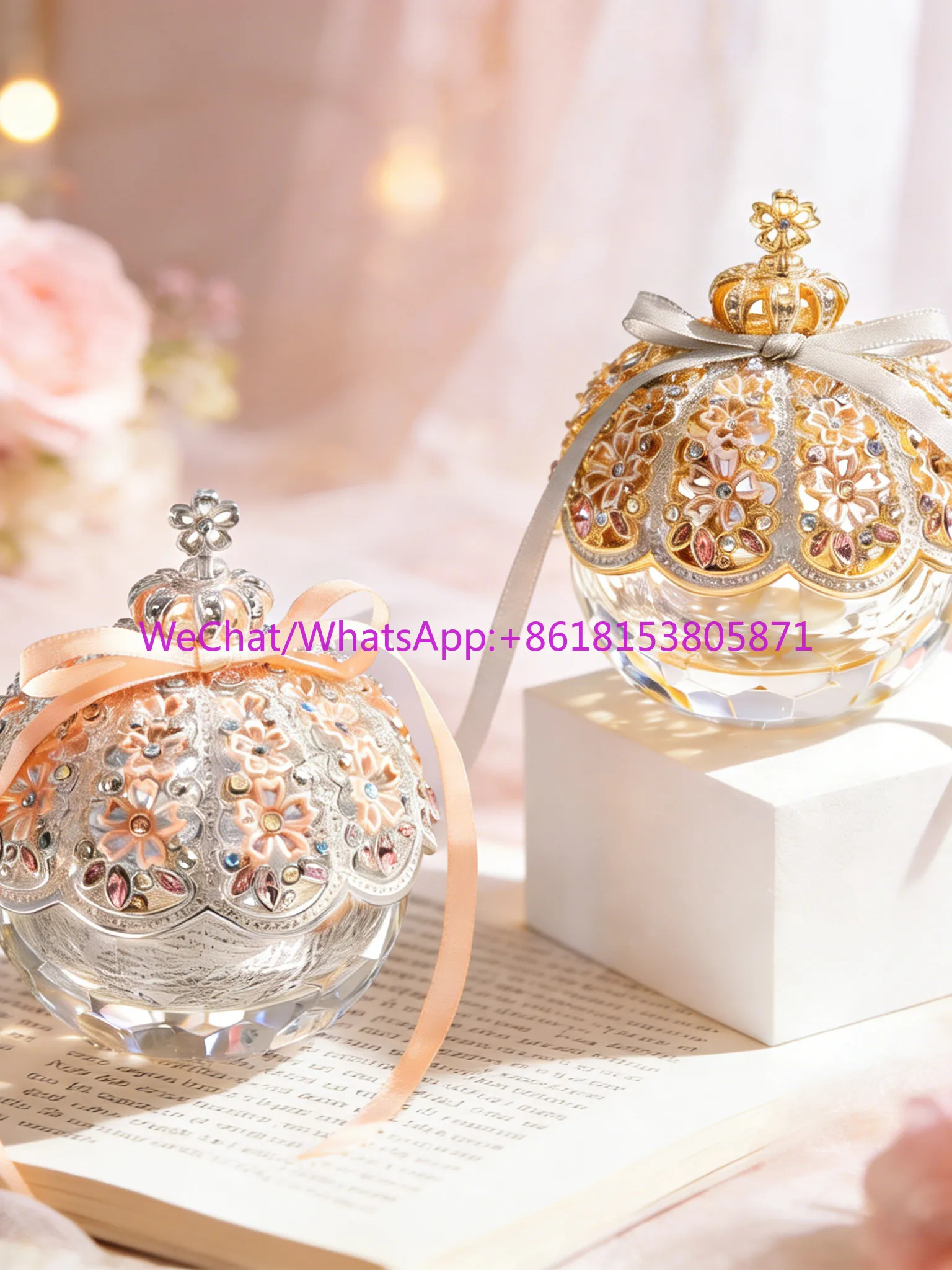 Night light earrings jewelry storage high-end jewelry box wedding gift ornament