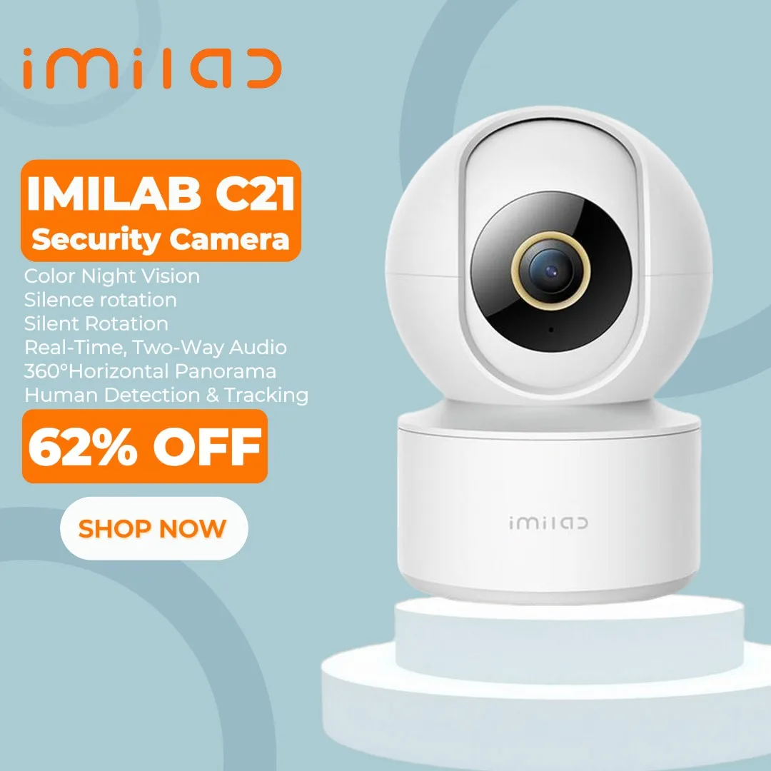 

IP-камера IMILAB C21 для домашней системы безопасности, Wi-Fi, 2,5 K HD, 360 °