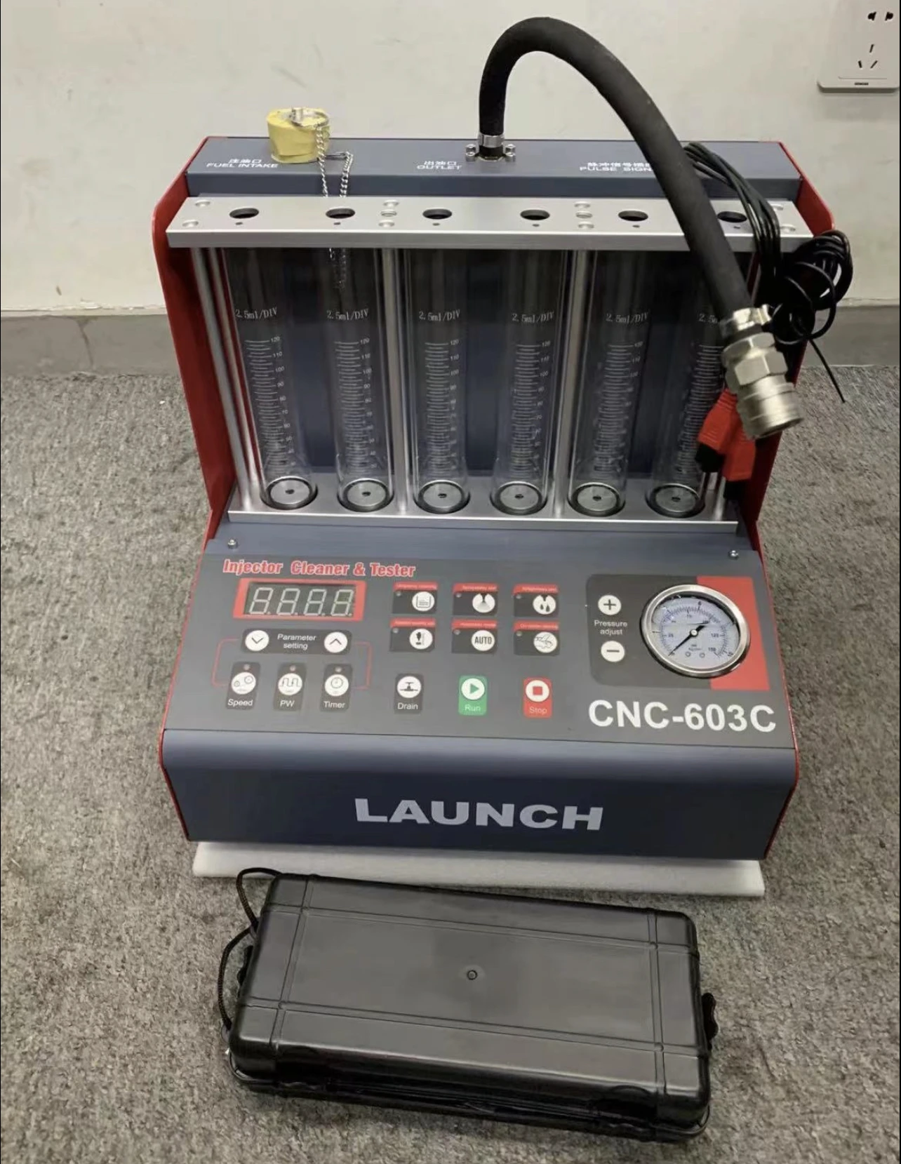 

CNC603C Ultrasonic Fuel Injector Cleaner Tester for EGI Vehicle 6 Cylinder Automotive Ultrasonic Nozzle Tester Cleaner