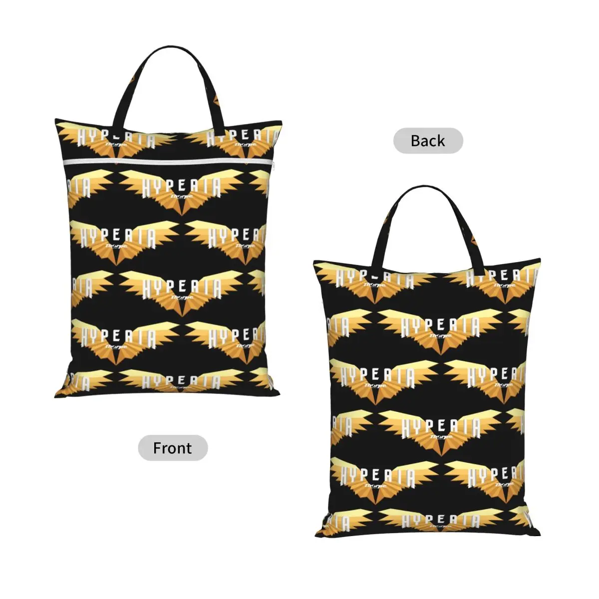 Hyperia Thorpe Park Logo Travel Laundry Bag Waterproof Reusable Dirty Clothes Pouch Gym Yoga Camping Washing Basket