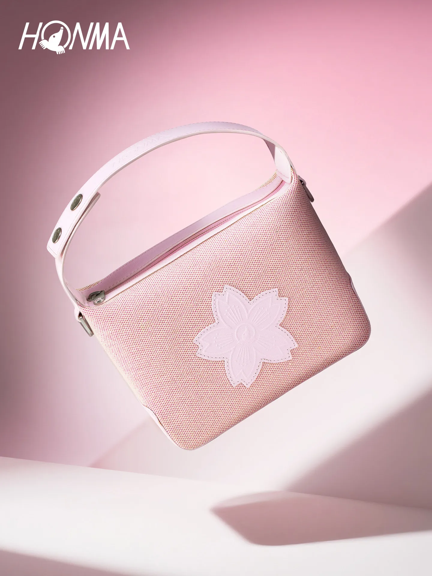 HONMA Sakura Golf Handbag HB2501 Women Portable Mini Tote Bag Pink Hand Carry Accessory Pouch Cherry Blossom