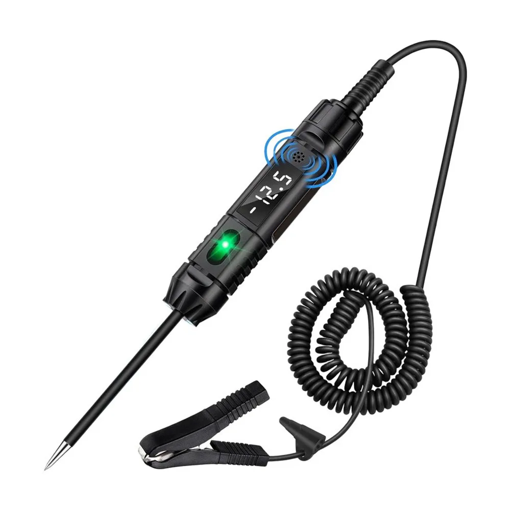 3-72V Digital LED Automotive Circuit Tester with Polarity Indication and Dual Color LED Display for Car Electrical Testing