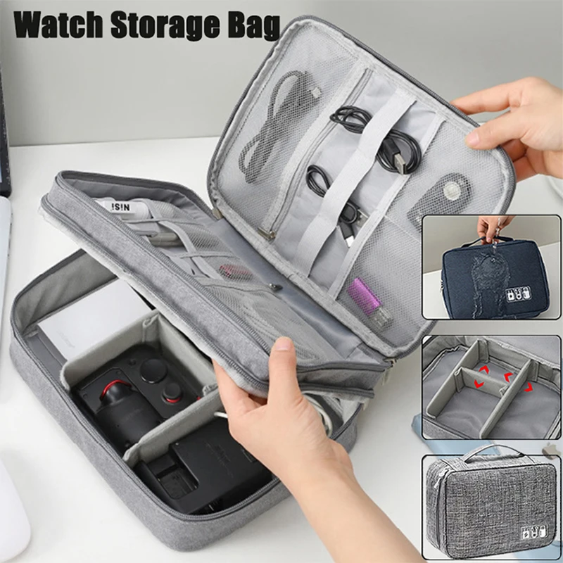 Elektronik-Organizer-Tasche, wasserdichte Tragetasche, Reisetasche, universelle Kabelaufbewahrungstasche für Kabel, USB-Ladegerät, Telefonzubehör