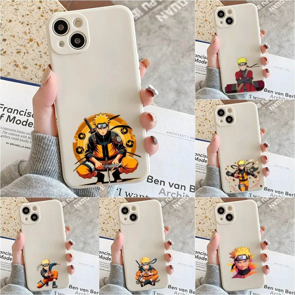 Чехол для телефона U-Uzumaki N-Naruto-O для Iphone 11 13 14 Pro Max X Xr Xs Max Se2020 12mini, Белый Чехол