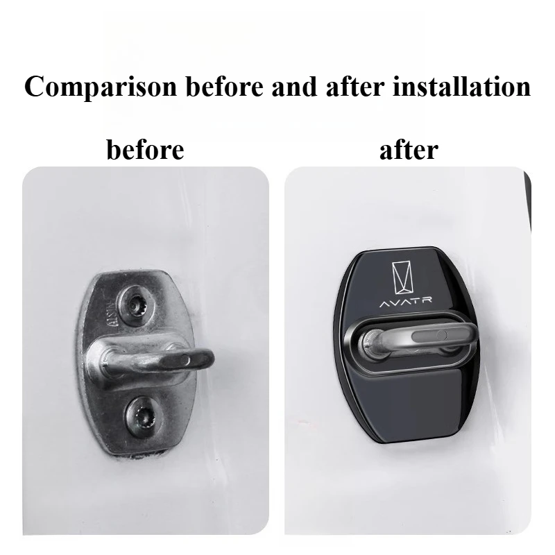 Door Lock Protective Cover Door Shock Absorption Cushion Decorative Accessories Accesorios Para Auto Tools For Avatr 07 06 12 11