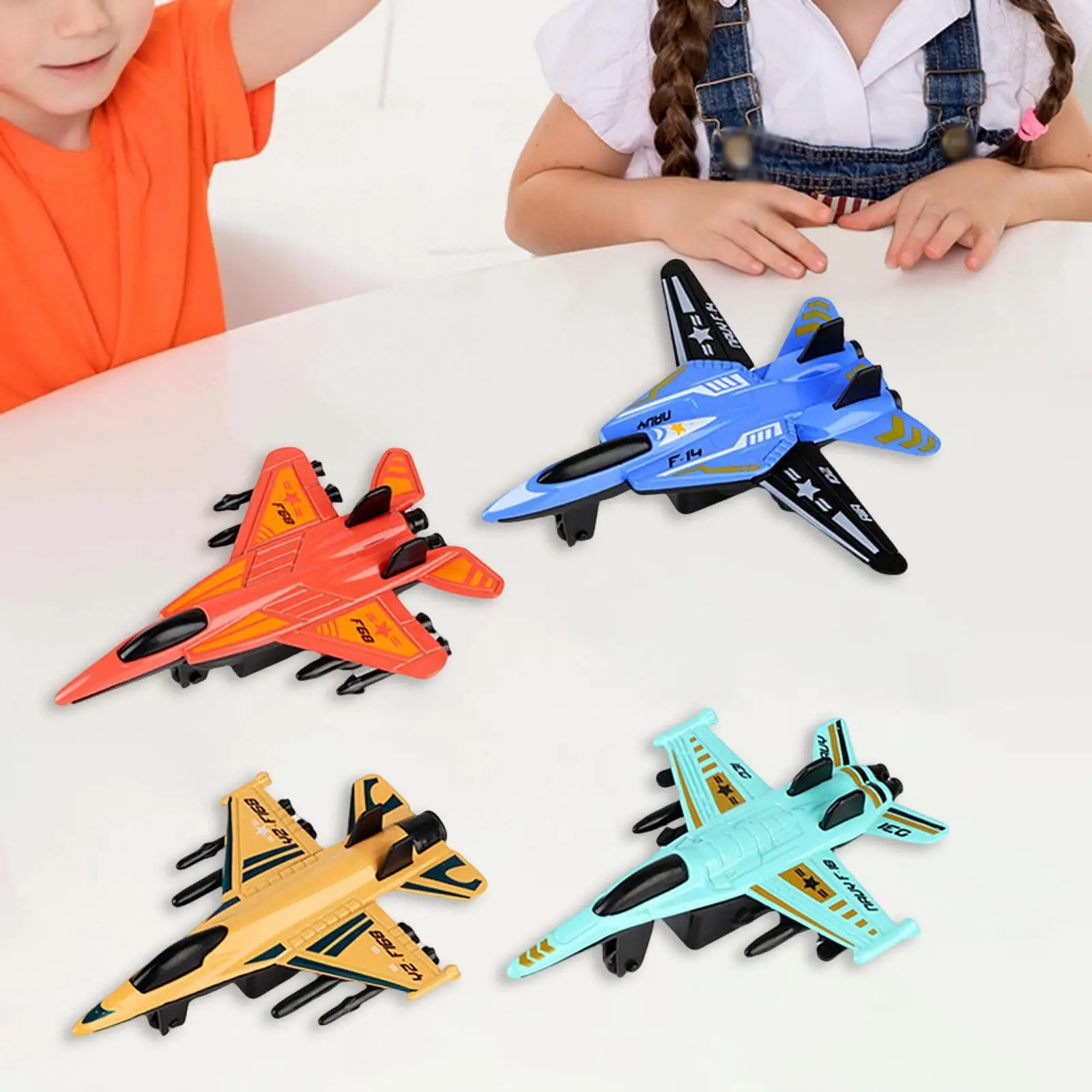 4 peças de modelos de aeronaves de liga de metal, mini modelo de avião de liga, modelos de avião para crianças e adultos,