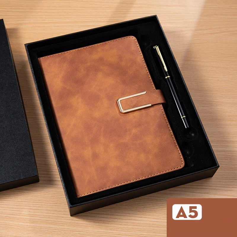 Business Notebook Set Imitation Writing Notebook Portable Diary Notepad Lightweight for Office Students Travel Use Custom Logo - view 6