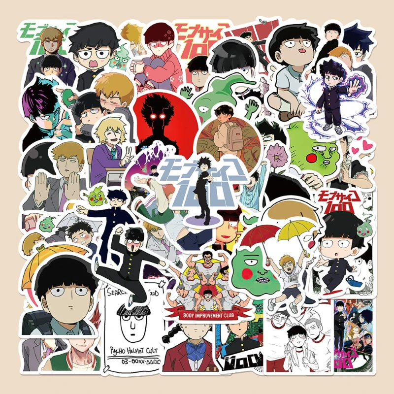 52/30/10PCS Mob Reigen Tobio Lawliet Popular Anime Peripheral Stickers Notebook Computer IPad Decoration Waterproof DIY Stickers