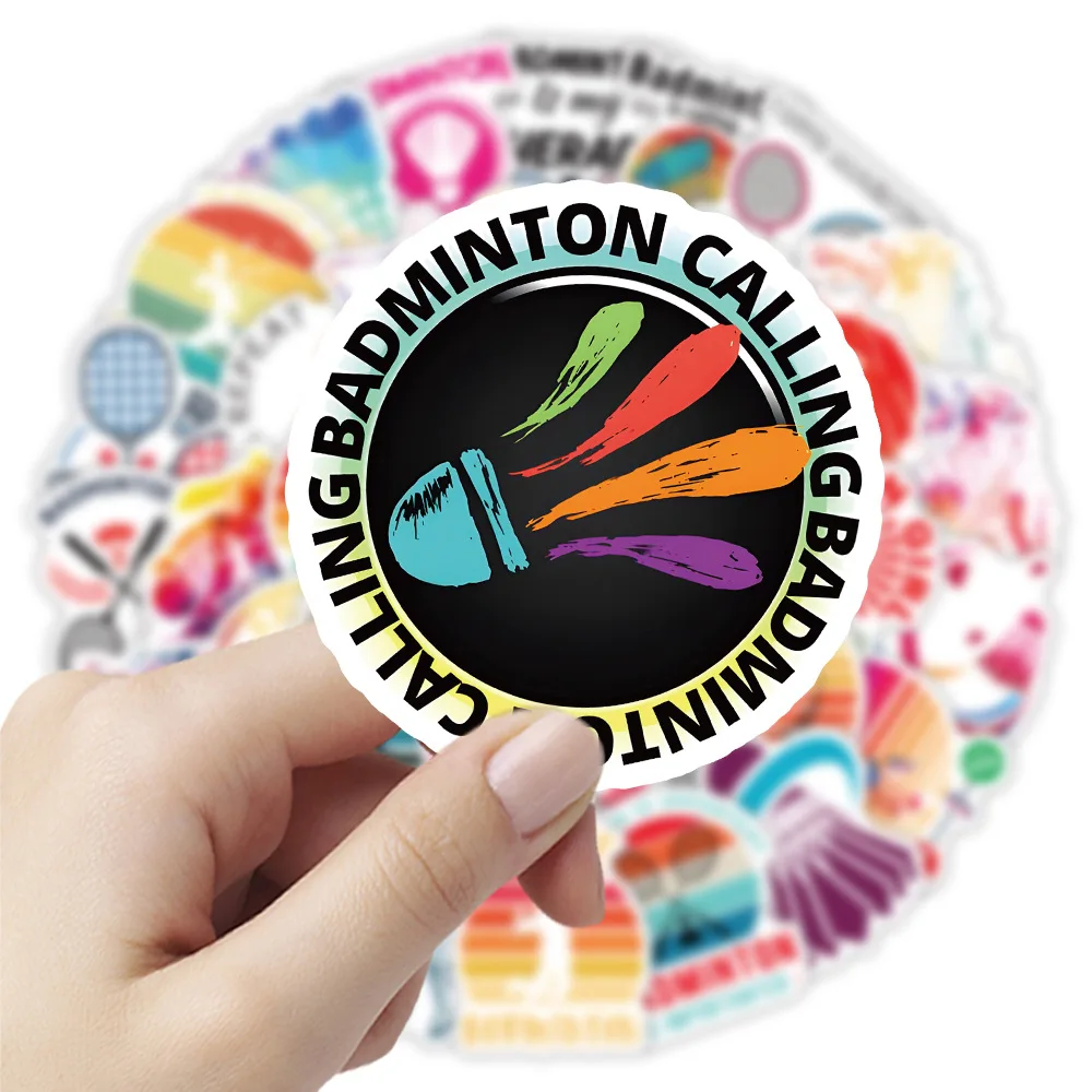 

10/60PCS Funny Sports Stickers Badminton Cartoon Decal Color Graffiti DIY Decoration Laptop Phone Guitar Car Bike Skateboard Toy