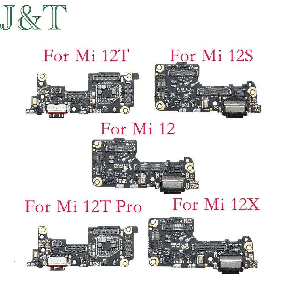 New For Xiaomi 12 12T 12S 12T Pro 12X USB Charging Dock Connector Port Board Flex Cable Repair Parts