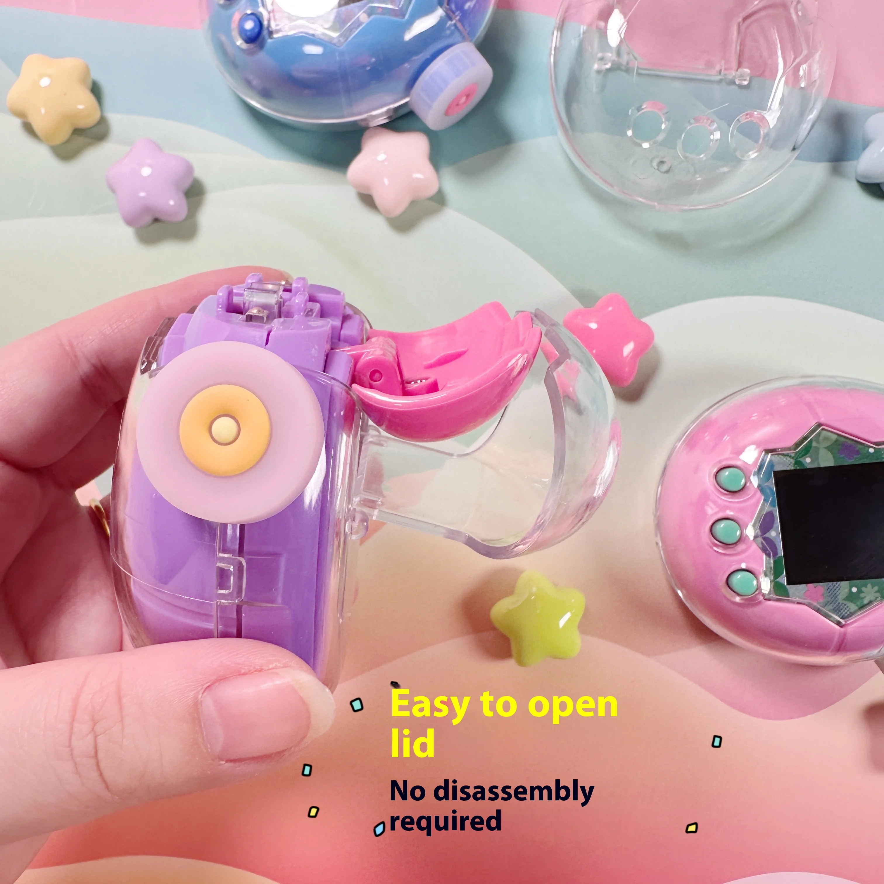 متوفر في المخزون حافظة حماية الحيوانات الأليفة الإلكترونية من Tamagotchi Paradise حافظة حماية صلبة لهاتف جمع الألعاب هدية