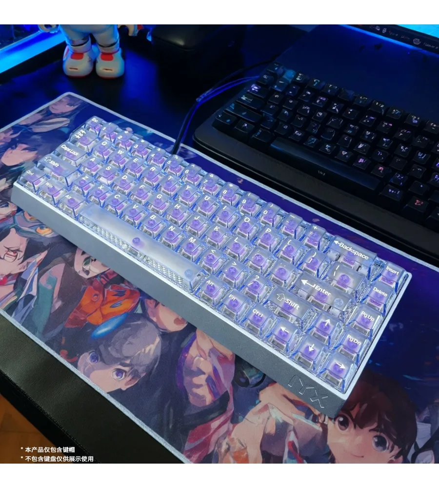Mist Ice Blue PC Keycap Mechanical Keyboard Customization Magnetic Switch American and Canadian Lion Wolf Spider