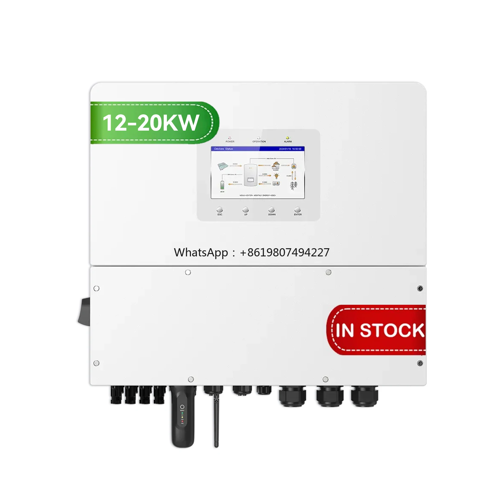 Solis S6-EH3P(12-20)K-H Hybrid Solar Inverter 12kw 15kw 20kw 380V High Voltage Three Phase Commercial Industrial Inverter