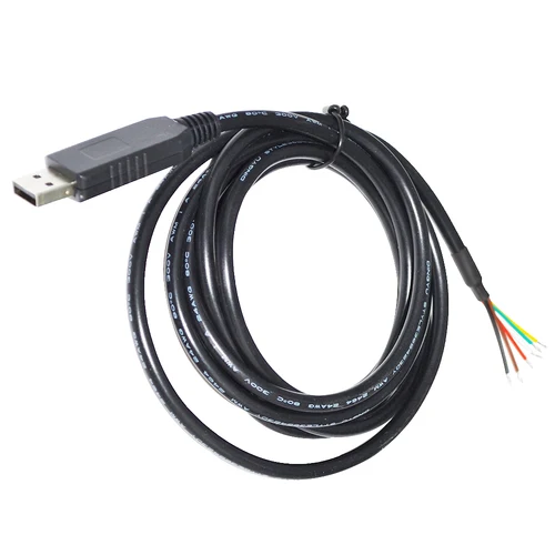 Imagen 2 del producto FTDI FT232RL USB a UART TTL 3,3 V 5V 6 CORE 6PIN WE WIRE END OPEN CABLE COMPATIBLE con TTL-232R-3V3-WE VCC GND TXD RXD CTS RTS