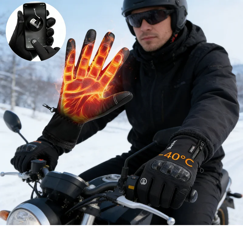 

Winter Gloves Waterproof Thermal Touch Screen Thermal Windproof Warm Gloves Cold Weather Running Sports Hiking Ski Gloves